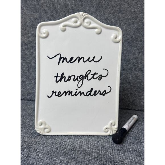 Vintage ceramic white menu board message board easel dry erase Princess House - Picture 2 of 10